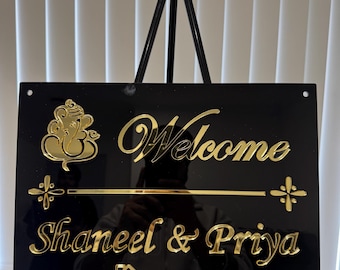 Letreros personalizados con el nombre de la casa de Hindhu Ganesha