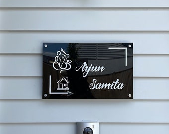 Letreros personalizados con nombre para casa (Ganesha hindú)