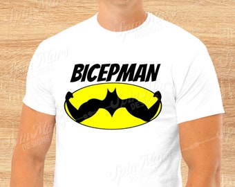 BicepMan Superhero Gym Shirt, Funny Workout Tee
