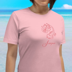 Scorpio Rose Scorpion Zodiac Astrology Unisex t-shirt
