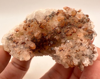 Jiangxi, China Fire Quartz with Pyrite & Sphalerite - Crystal Mineral Specimen Cluster, Hematite Quartz