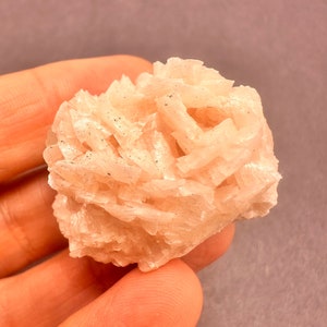 Pearly Pink Dolomite with Green Fluorite from Hunan, China - Gorgeous Mineral Specimen Similar to Calcite