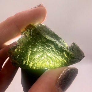 RARE! Moldavite - 13.5g from Chlum, Czech Republic, Museum Quality, Cool Shape