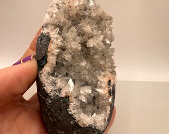 Pink Heulandite Geode  - Crystalline, Sparkly Heulandite from Maharashtra, India | Beautiful Display Piece