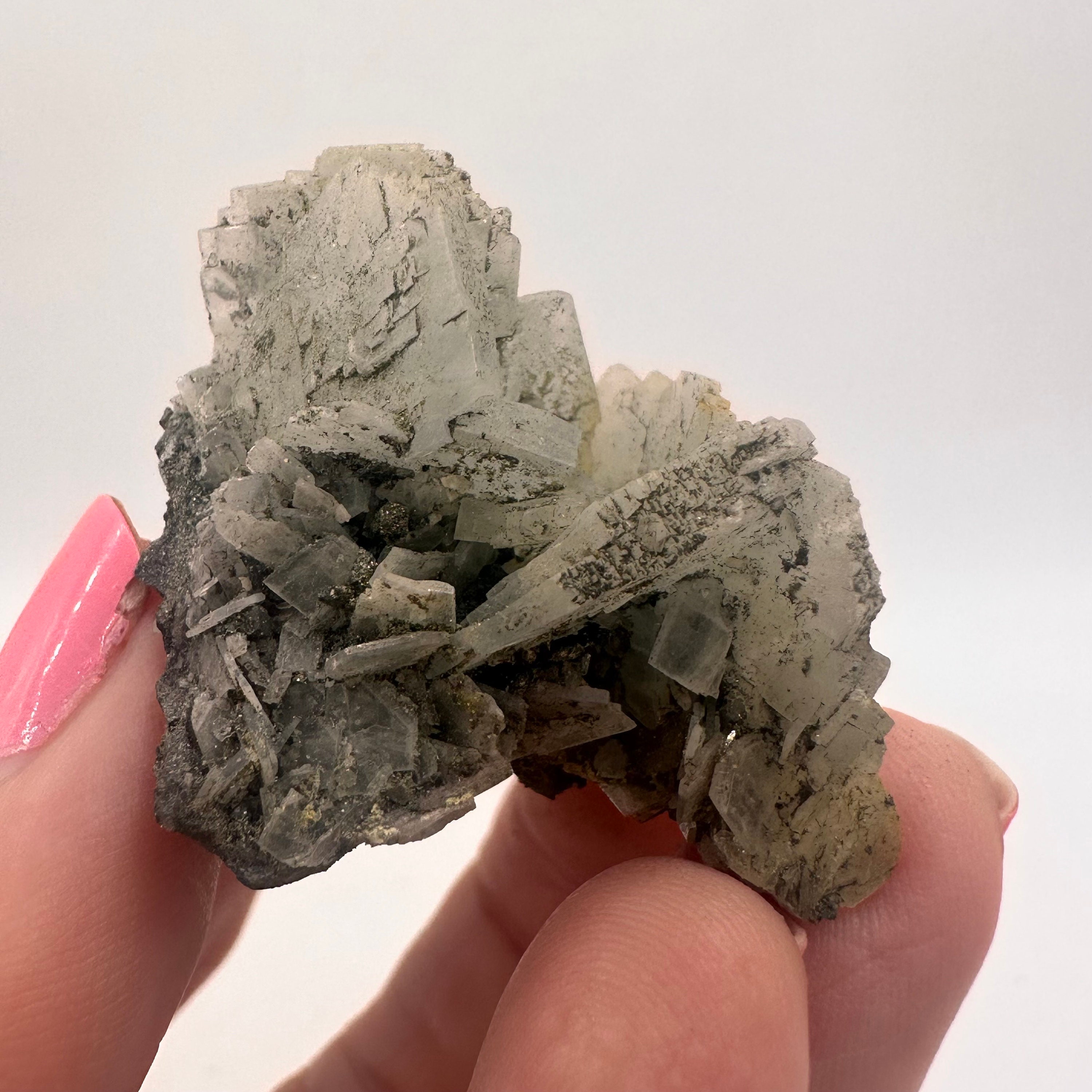 ブルーバライトクリスタル：大型板状コレクターズピース、モロッコ