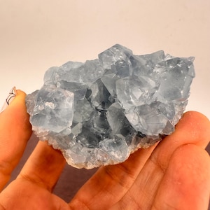 Blue Celestite Cluster: Madagascar Celestine Crystals
