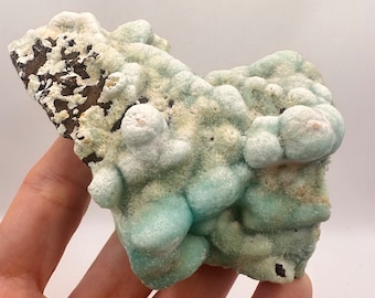 Botryoïdaal blauw aragoniet: GROTE "bellen" van blauw en grijs aragoniet