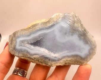 ブルーレースアゲートジオード • 天然ブルーカルセドニー • 天然