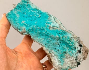 Bright Blue Chrysocolla Mineral Specimen: Display Piece