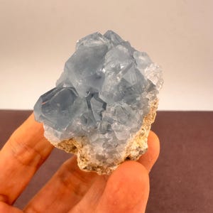 Blue Celestite Cluster: Madagascar Celestine Crystals, Metaphysical Decor