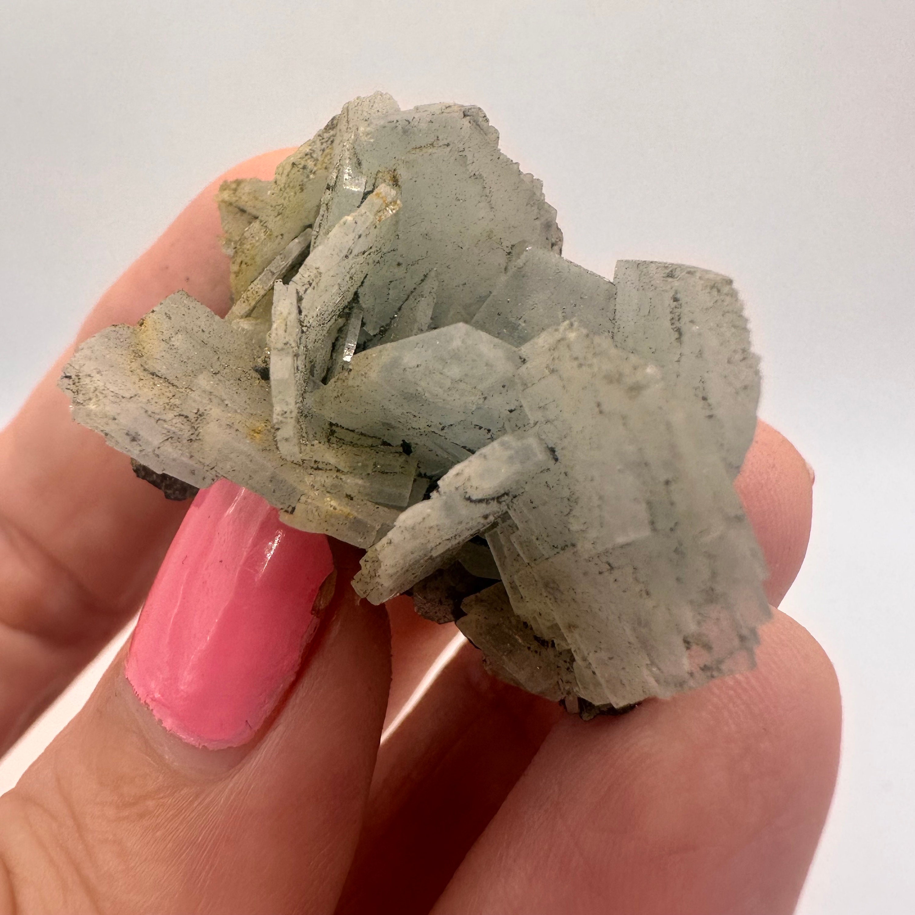 ブルーバライトクリスタル：大型板状コレクターズピース、モロッコ