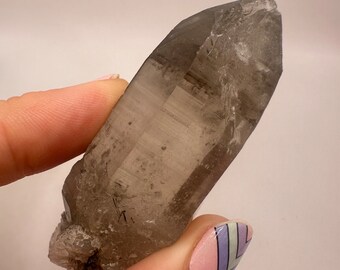 Smoky Hashupi Quartz Point - Natural Formation "Himalayan" Quartz, High Quality Crystal, Mineral Specimen | Hashupi Mine, Pakistan