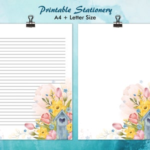 Meadow Flowers Letter Writing Paper Sheets, Lined or Unlined Note Paper Stationery Gift Set or Thoughtful Present