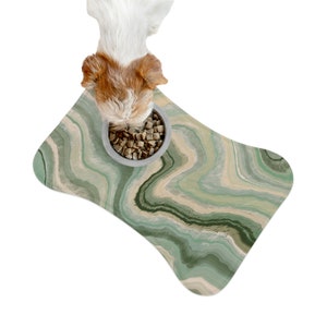 Agate Green Natural Pet Food Mat