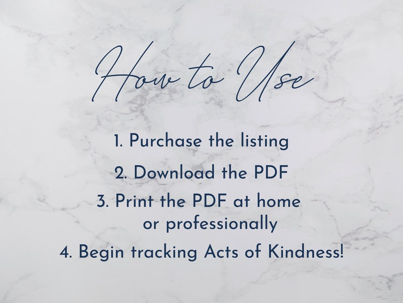 Acts of Kindness Log Printable | Kindness Tracker | Download & Print - Etsy