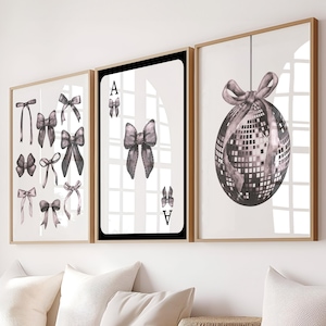 Trendy Schwarze Bögen Wand Kunst 3er Set Preppy College Wohnung Dekor Aquarell Bögen Druck Kokette Zimmer Dekor Girly Wandkunst DIGITAL