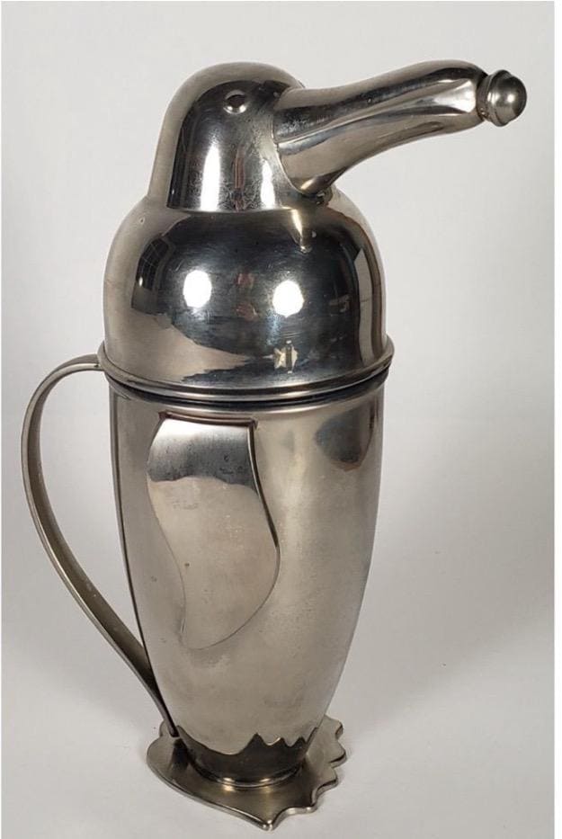 Vintage Restoration Hardware Large Penguin Cocktail Shaker