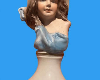 Bustos de niño y niña de Ethan Allen, Capodimonte vintage, S. Martino, Italia