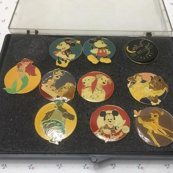 Disney Channel 10th Anniversary 10 pin set (1993) - Very Limited Edition!! Free Shipping in continental usa