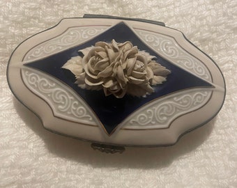 Bone china porcelain hand painted european trinket box