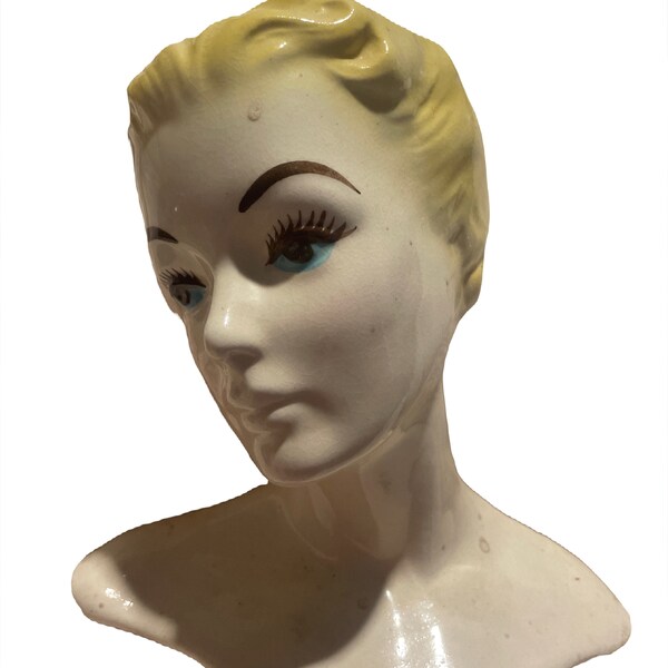 Vintage Glamour Girl head vase