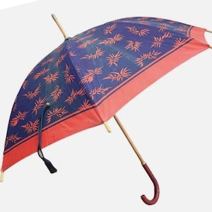 イヴサンローラン　ヴィンテージ木製パラソル　晴雨兼用アンブレラ Yves Saint Laurent - イヴ・サンローラン 長傘 雨傘 YSLロゴ