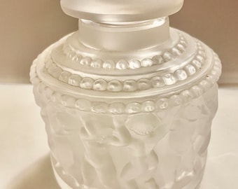 RARE! SIGNED Vintage Lalique Crystal Glass Les Enfants Flacon/Perfume Bottle Perfume, jar, container, crystal