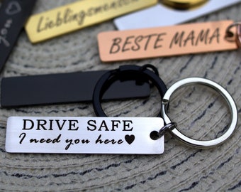 Personalisierter Schlüsselanhänger aus Metall mit Gravur Edelstahl