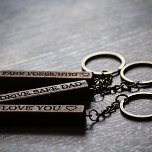WOOD keychain personalized with engraving, PREMIUM wood