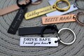 Metal keychain personalized with engraving, GOLD, STAINLESS STEEL product logo