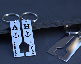 Keychain house apartment personalized with engraving STAINLESS STEEL