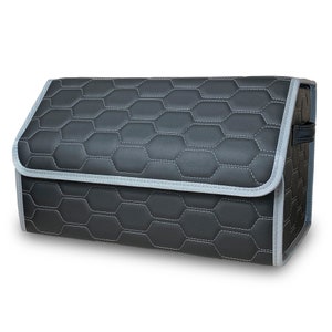Car Organizer USA Trunk Heavy Duty Waterproof PU Leather Portable Cargo Storage Box Seat Back Trunk Organizer Cargo Organizer Trunk Storage