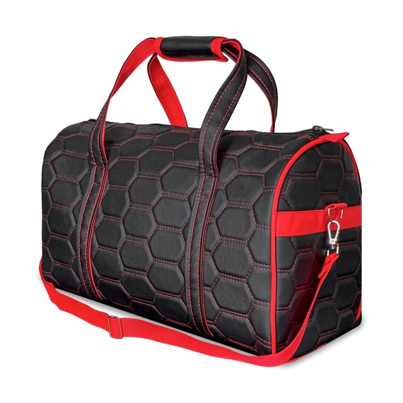 Car Organizer BLACK/RED Heavy Duty Travel Bag Waterproof PU