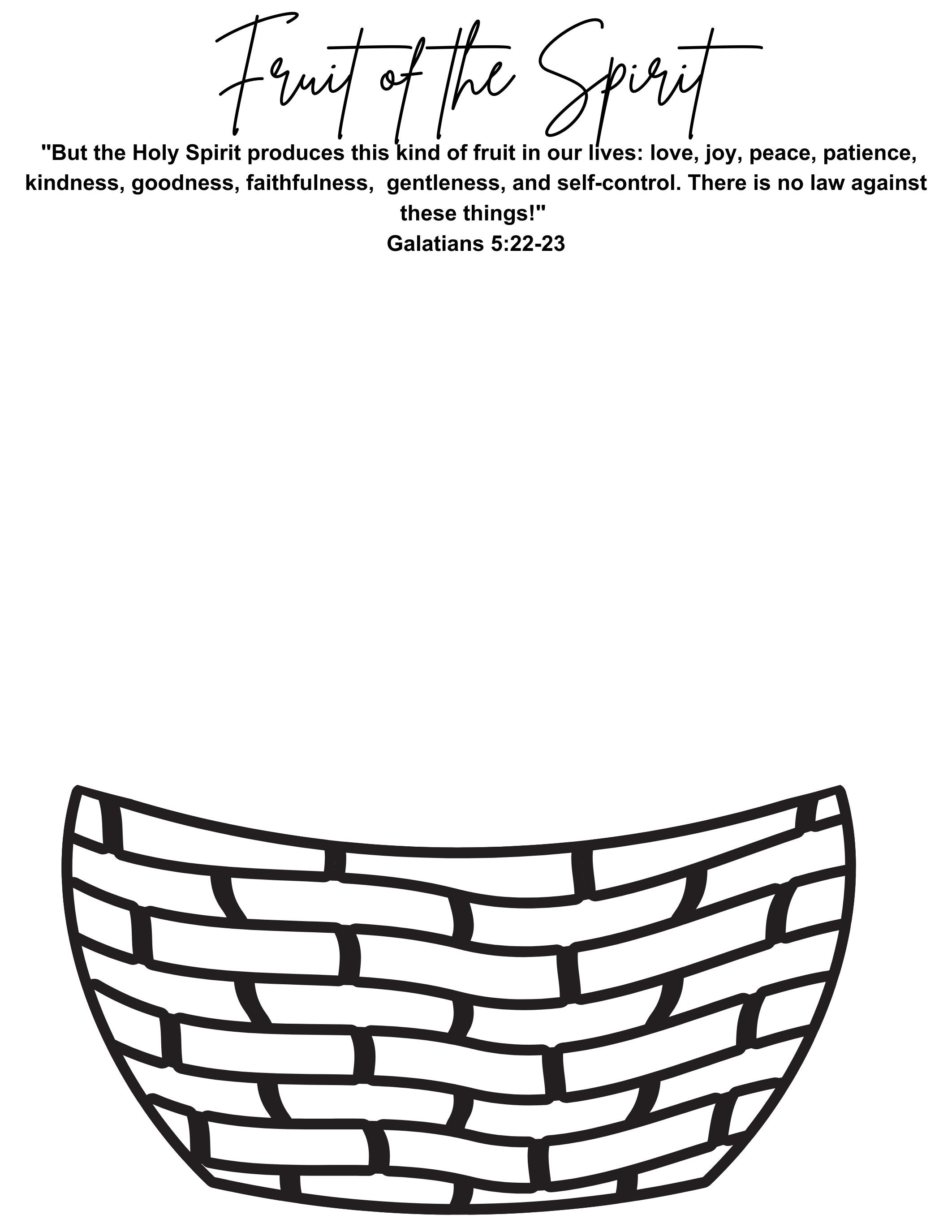 Fruit of the Spirit Coloring Page - Etsy