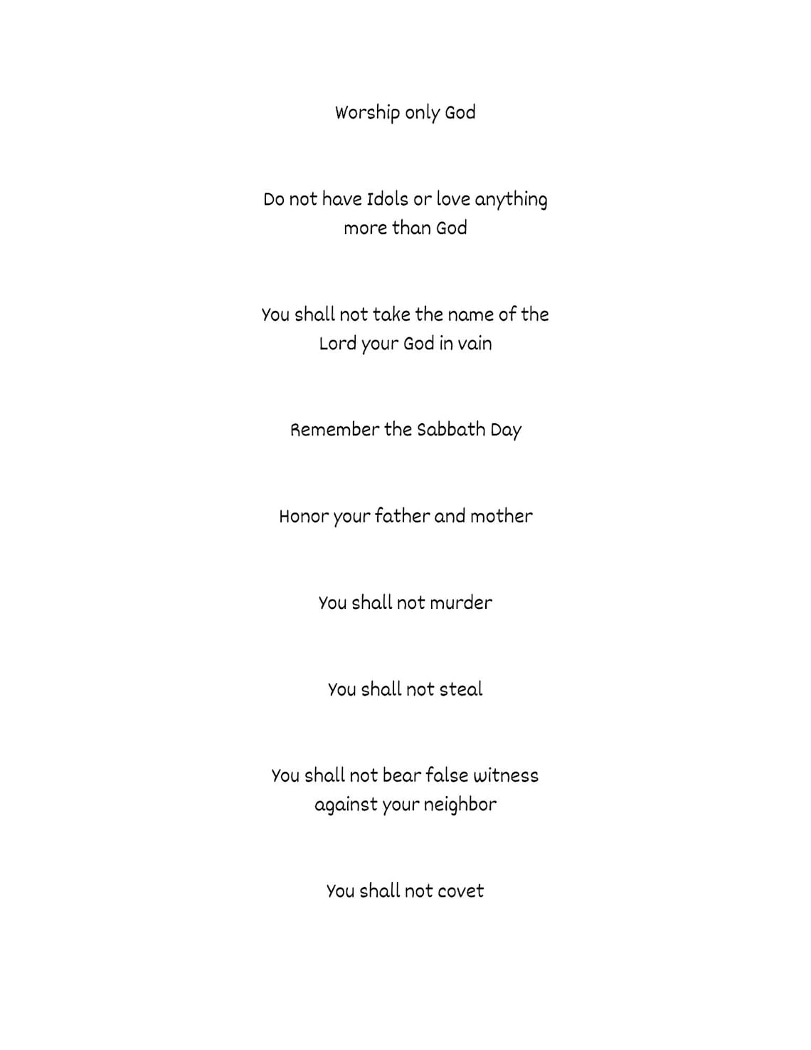 Ten Commandments Activity Pages Etsy