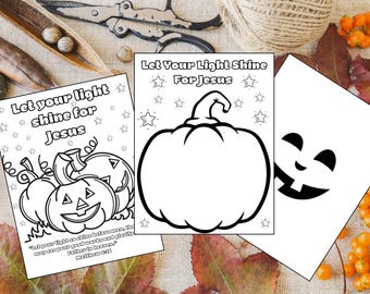 Let Your Light Shine For Jesus Pumpkin Lesson and Activity
