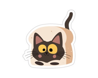 Die-Cut Stickers  toasty cat