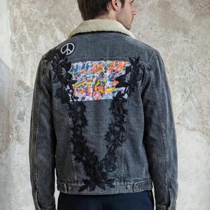 Upcycled Vintage Levi’s® Sherpa Denim Jacket - Unisex Adult Medium
