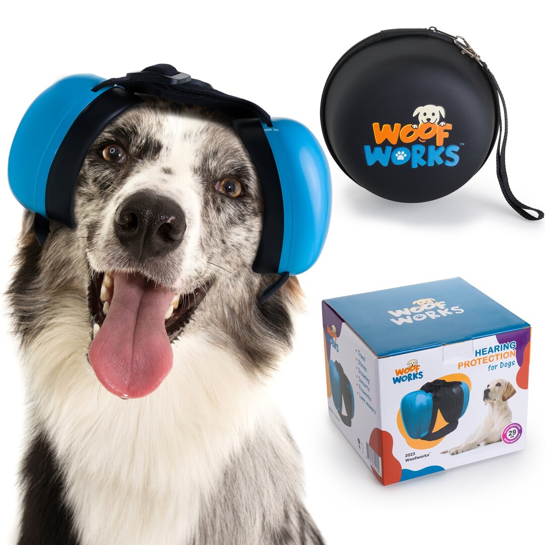 Woofworks Dog Ear Muffs for Noise Protection, Dog Headphones for