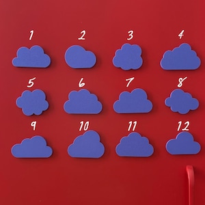 Cloud Magnets – Cute Fridge Magnets | Aesthetic Locker Decor | Cloud Shaped Magnets for Office, Kitchen or Kids Room