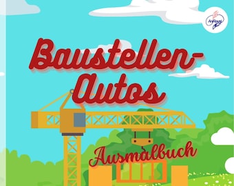 Printable coloring book - Construction vehicles