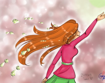 Manga postcard # 1 – Longing – artist Verena Heß