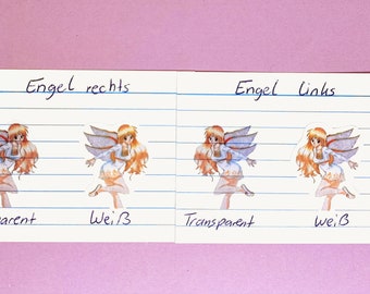 Angel - Vinyl Sticker, Clear and White Sticker