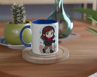 Chibi Hiker Mug – Cute Autumn Design for Hiking Fans | Gift for Outdoor Lovers | Adorable Nordic Walking Mug