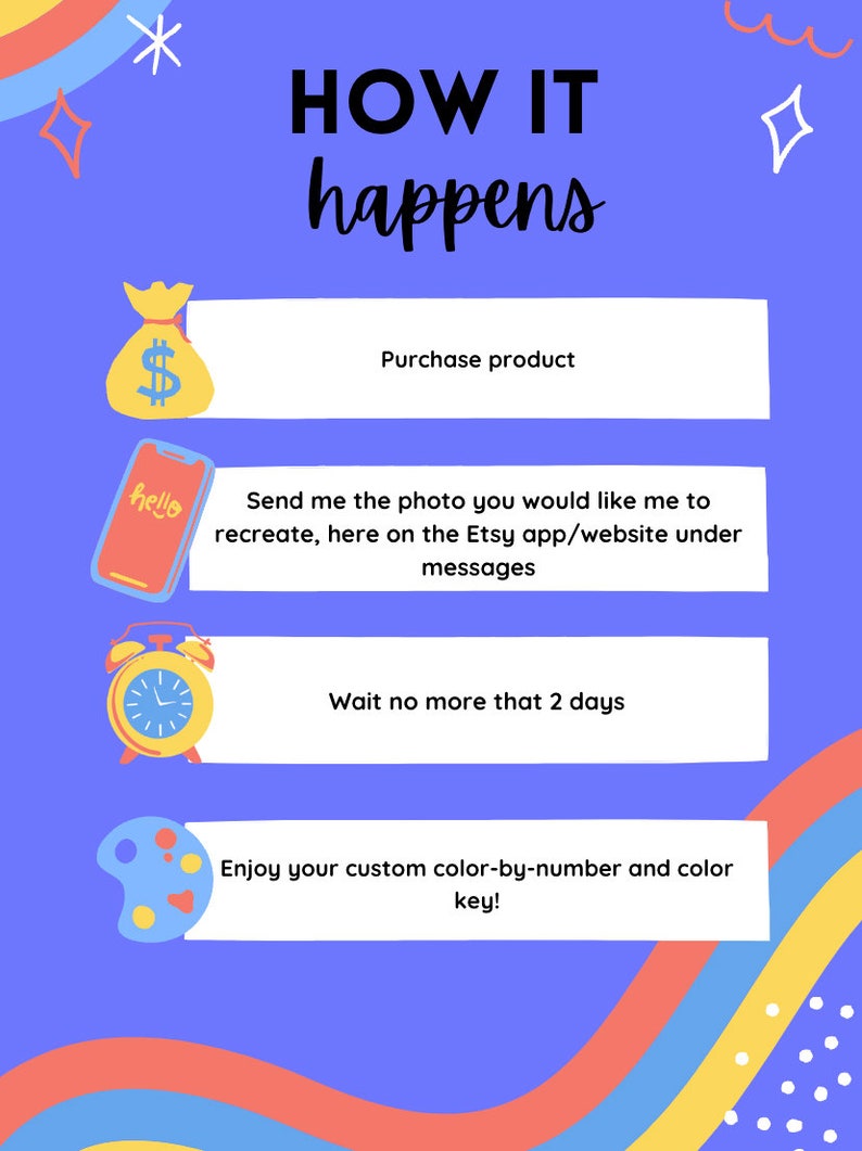 Custom Colorbynumber Coloring Art Etsy