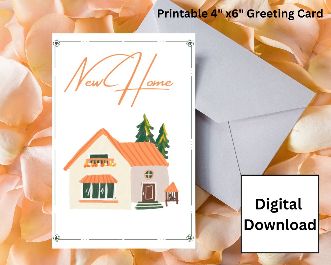 Charming New Beginnings: Printable New Home Greeting Card - Etsy