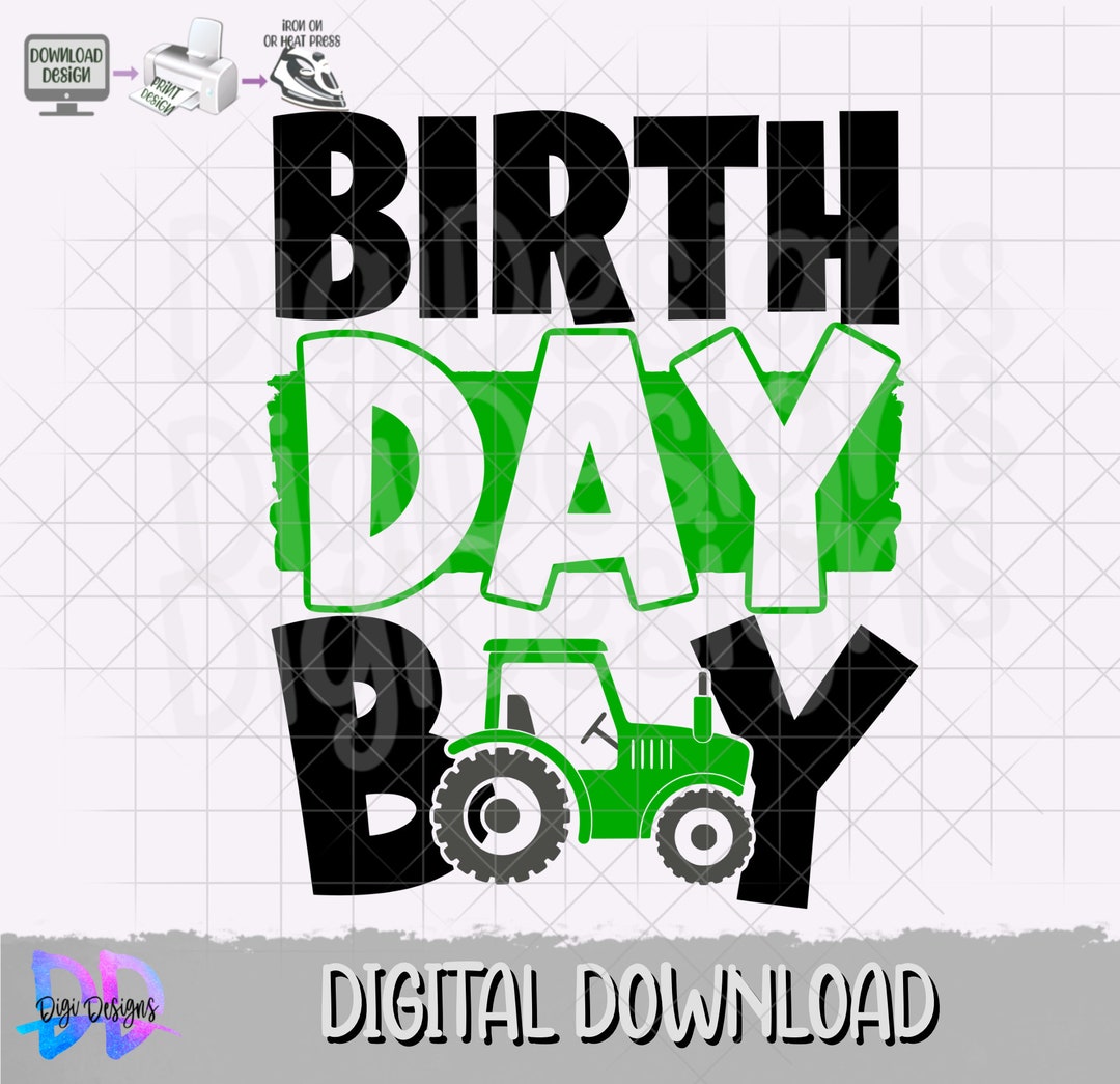 Tracteur Anniversaire Svg PNG Téléchargement numérique Etsy France