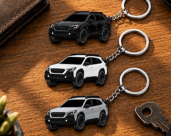 Metal Keychain Compatible with subaru Outback Crosstrek Forester Ascent Accessories SUV Car Key chain fob