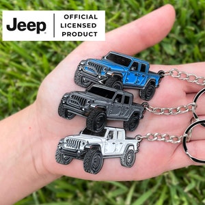 Jeep Gladiator Keychain Officially Licensed - Jeep Accessories Key Chain Fob Cover Mods Compatible with Jeep Gladiator 2023 2022 2021 2020