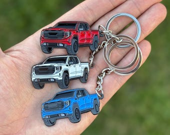 "Sierra Schlüsselanhänger kompatibel mit GMC ""Sierra 1500 Accessories"" AT4 Denali 2025 2024 2023 Fob Schlüsselanhänger Truck"